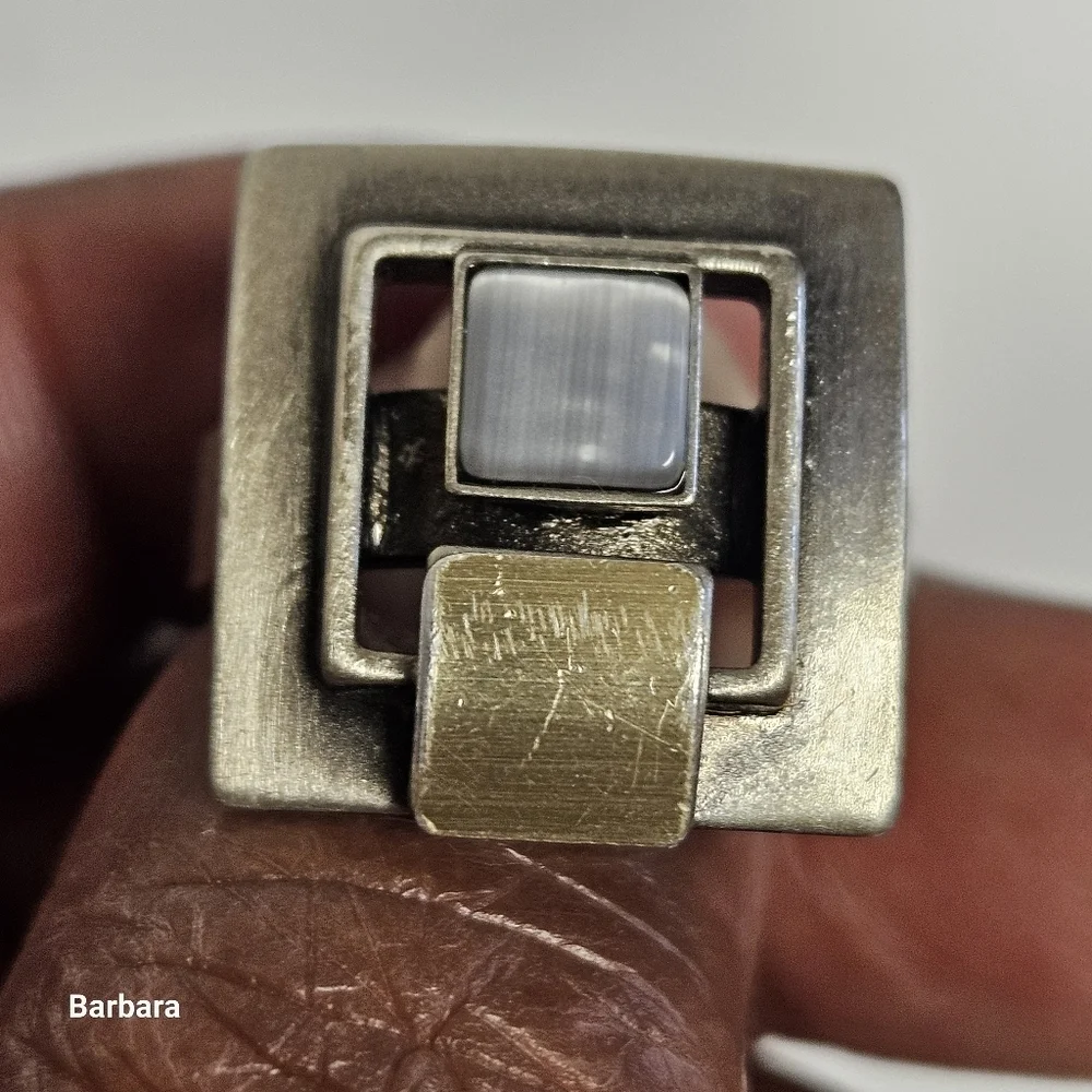 Christopher Poly Geometric Contemporary Ring, Size 9.25 - Picture 6 of 7